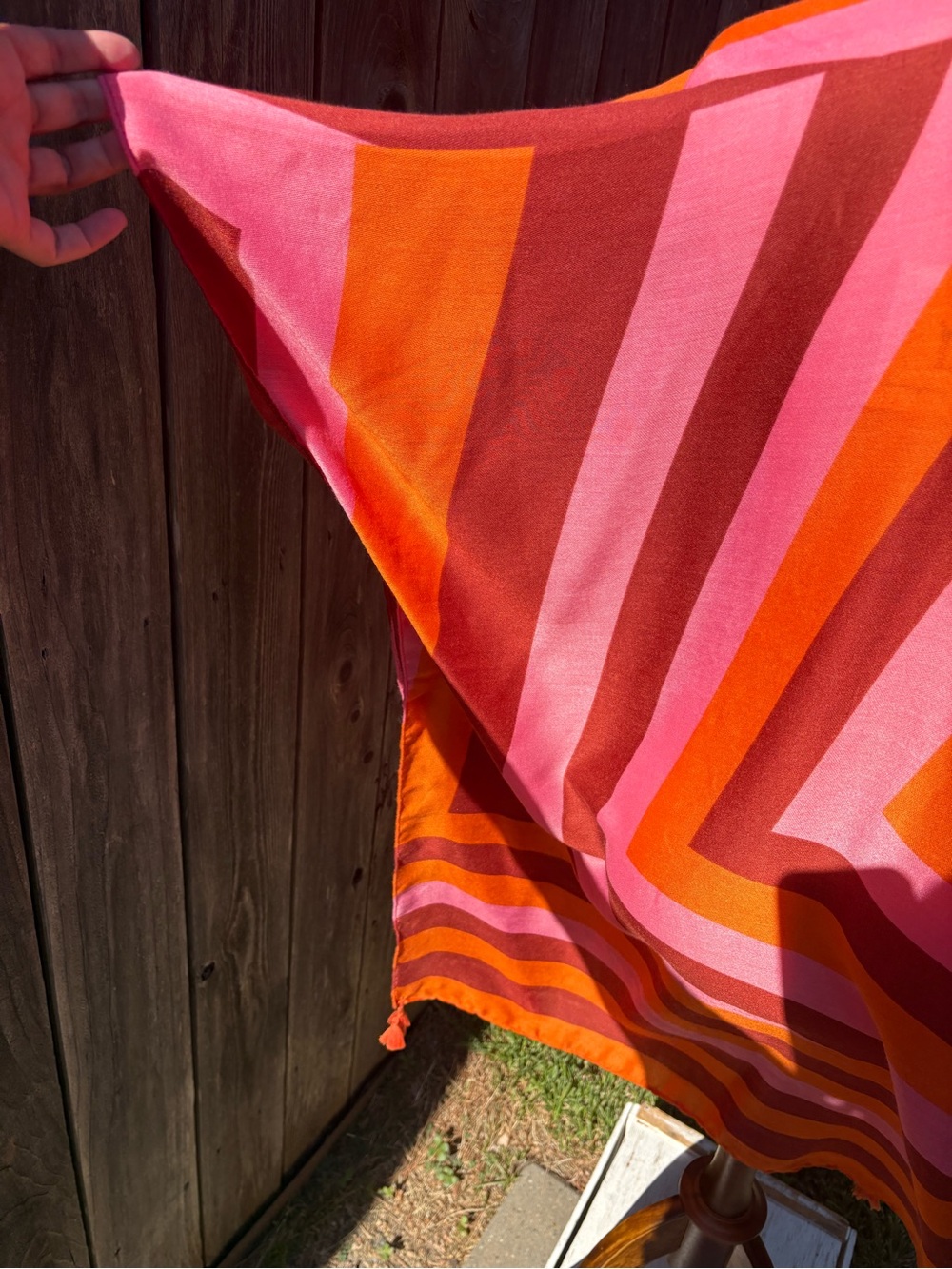 Do Something In Love Pink & Orange Striped Kimono Wrap - Picture 5 of 6